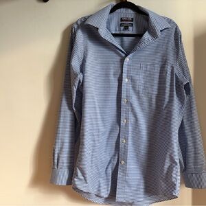 Kirkland Signature Men's Blue Check Dress Shirt